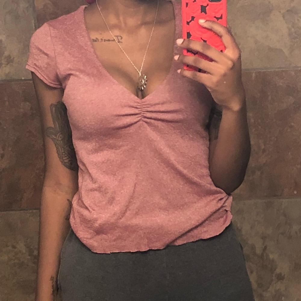Pink V Neck Top - Picture 2 of 2